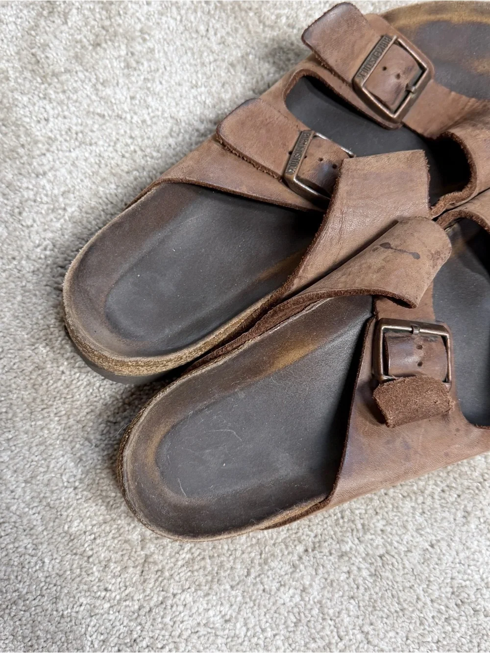 Birkenstock Men’s Arizona Sandals Leather in Habana Oiled Brown 11